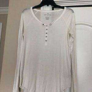 white henley shirt from american eagle